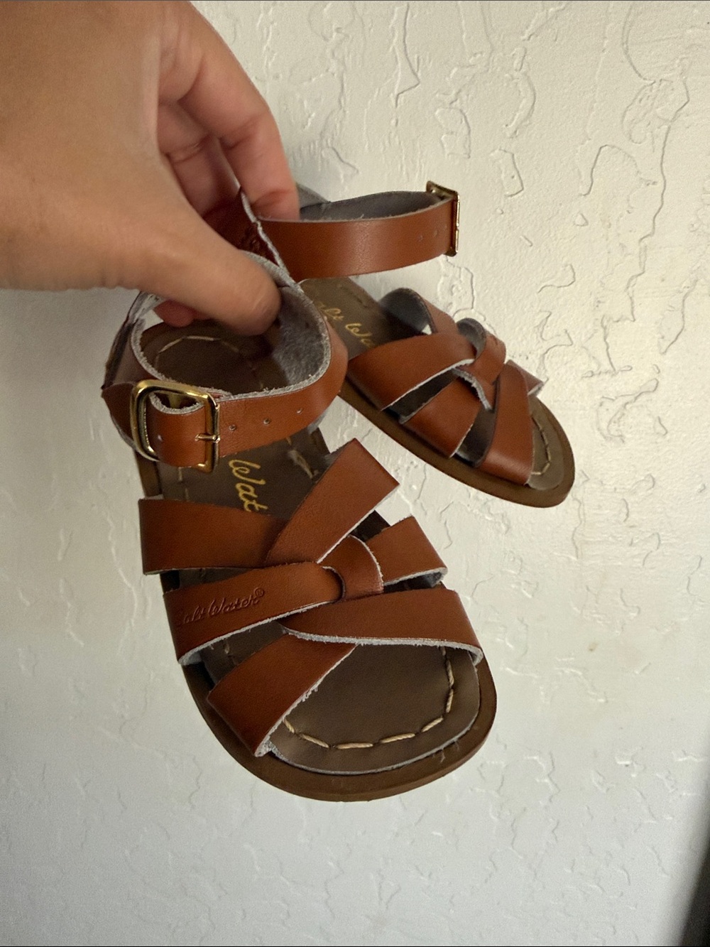 Salt Water Original - Baby Size 6 -Brown Leather